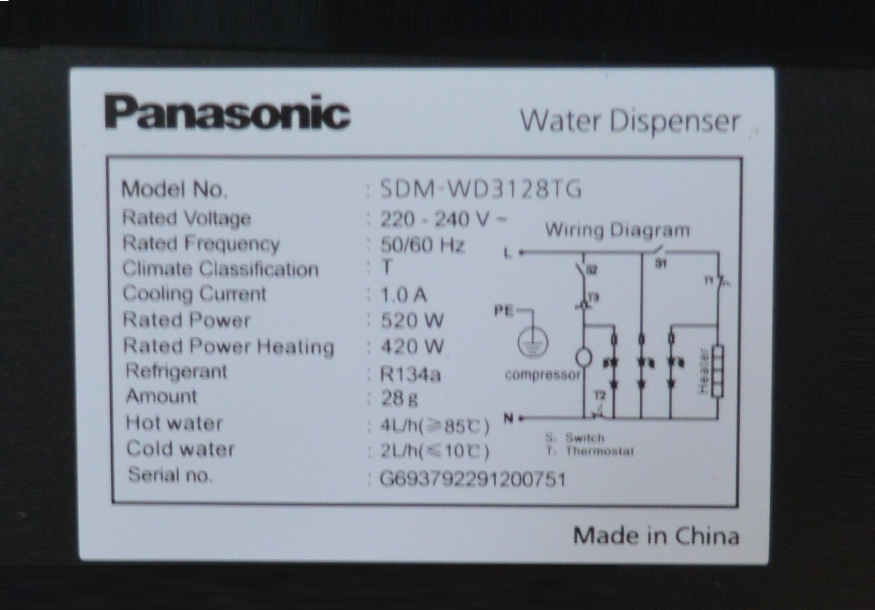 آبسردکن پاناسونیک مدل SDM_WD3128TG